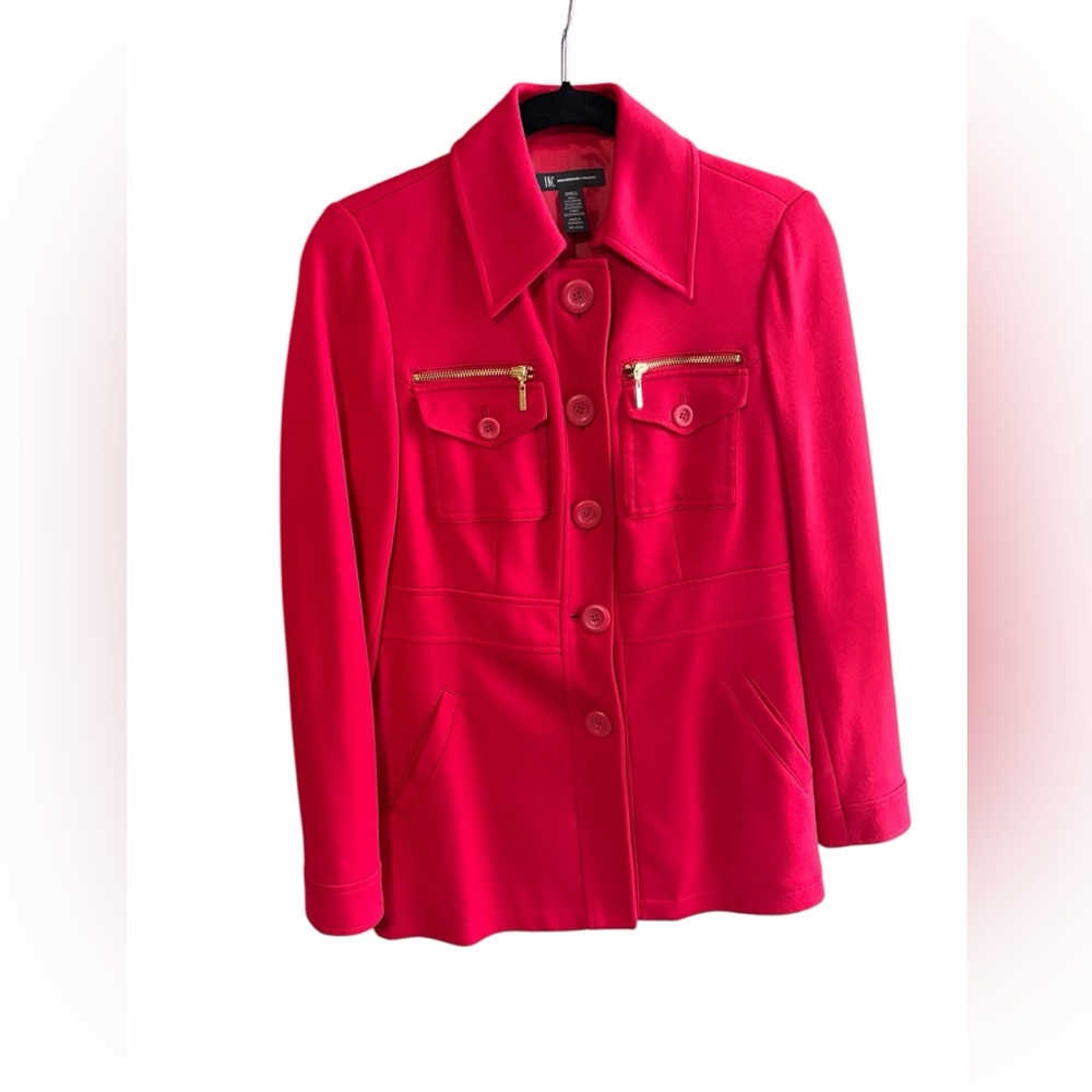 INC International Concepts Women's Vibrant Red Utility Jacket